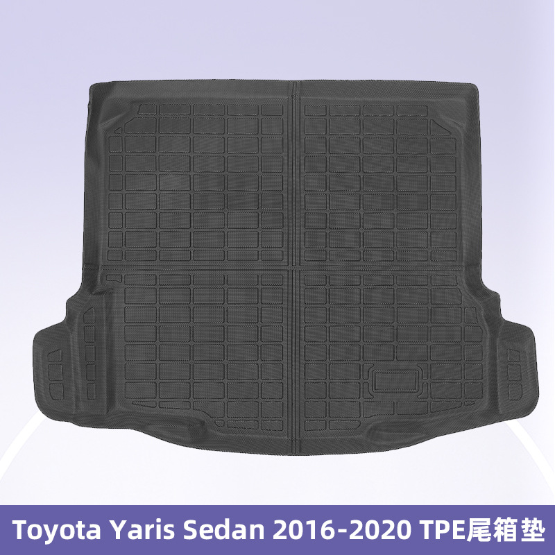 Para Toyota Yaris Sedan 2016 - 2020 3D todo el tiempo material TPE almohadilla de pie cojín de colateral