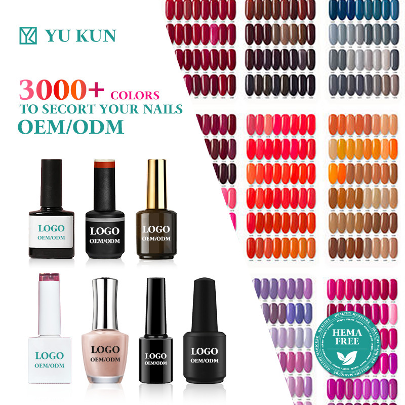 Yukun Nail Polish Glue 3000 Pure Color Optional Customized Nail Polish Glue Factory Direct Sales Kilogram Package Customized Oem/Odm