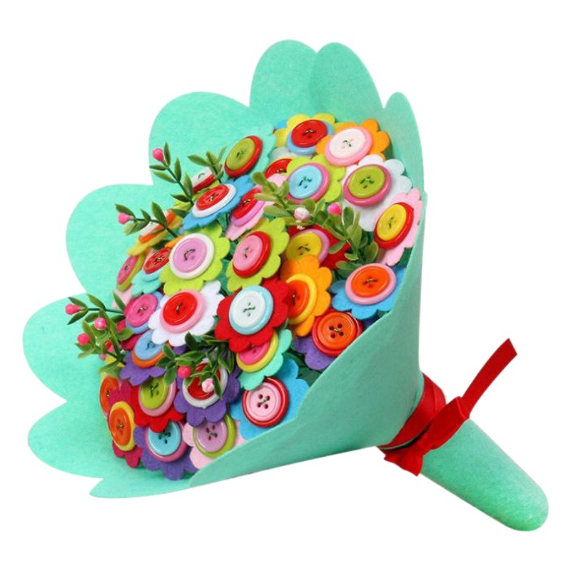 1 ramo adulto regalo Clavel ramo Corte libre no tejido hecho a mano DIY material creativo paquete