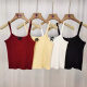Fresh Sweet and Spicy Dopamine French Style Small Sling 2025 Summer Outer Wear Beautiful Bow Slim Top