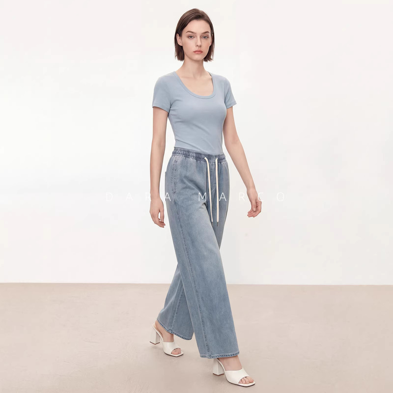 26 Summer T-Shirt with a Silky Feel, Skin-Friendly, Breathable, and Stretchy~ Water Drop Collar Tencel Wool Short-Sleeve Slim Fit T-Shirt 26 Summer T-Shirt with a Silky Feel, Skin-Friendly, Breathable, and Stretchy~ Water Drop Collar Tencel Wool Short-Sleeve Slim Fit T-Shirt