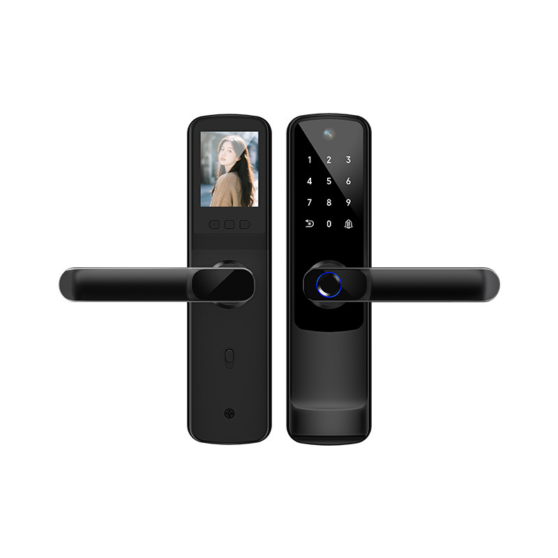 Cerradura inteligente TTLOCK de aleación de aluminio con huella dactilar y WiFi, superventas transfronteriza, para puertas de madera, con diseño antigraffiti, para apartamentos, del fabricante.