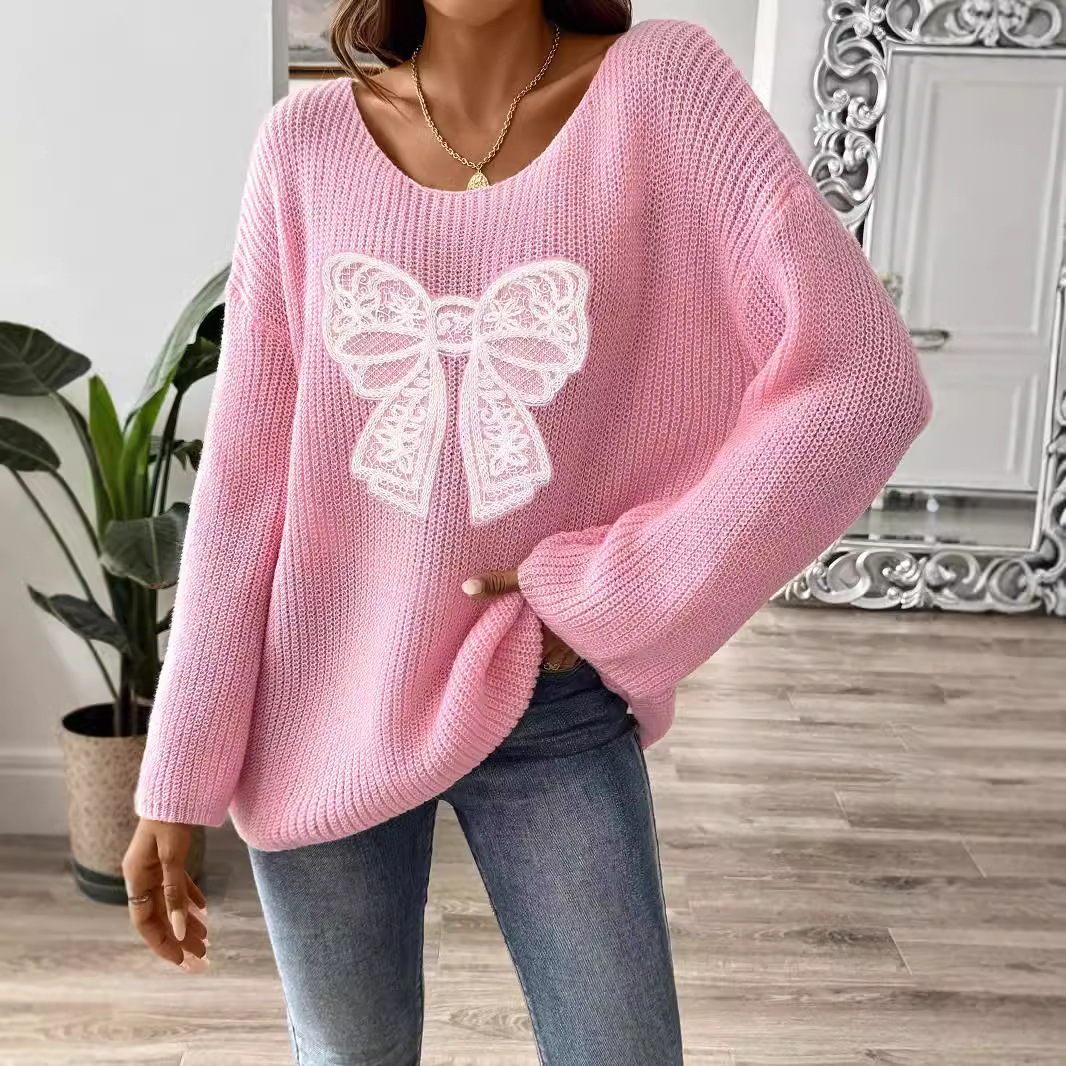 Damenbekleidung Damen Pullover Pullover eine Schulter schulterfrei Trompetenärmel Pullover_voghion.com