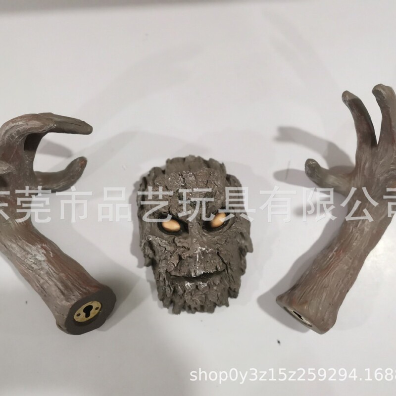 越境新品現物越境独立駅樹皮顔樹怪顔譜五官置物イースター創意道具|undefined