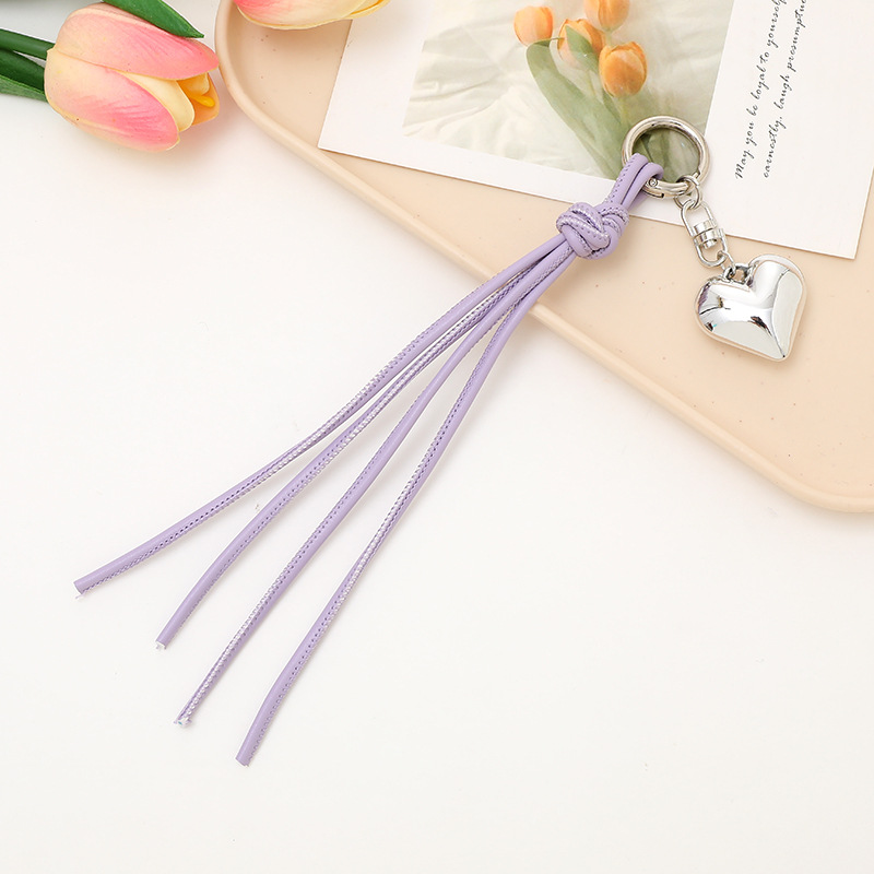 Nuevo tipo de cuerdas de cuero PU llavero colgante in bolsos de moda colgante cadena accesorios DIY tejido a mano