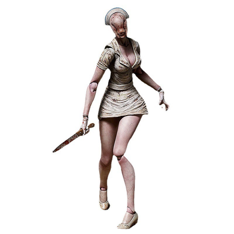 Фигурка Фигма Silent Hill SP 061 Безливая медсестра голова 055 Треугольная голова подвижная фигурка модель размещения