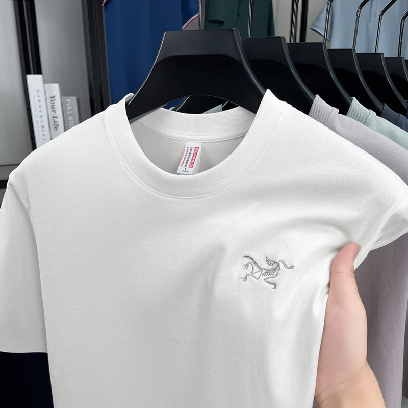 ソースファクトリーファッショナブルでカジュアルな高品質多用途プリント半袖Tシャツメンズ夏のトレンドカジュアル|undefined