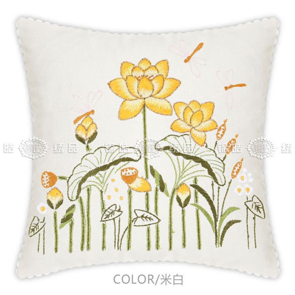 Jinhao bordado fábrica al por mayor hecho a mano bordado Cruz puntada DIY cinta bordado cojín almohada Guangzhou 04