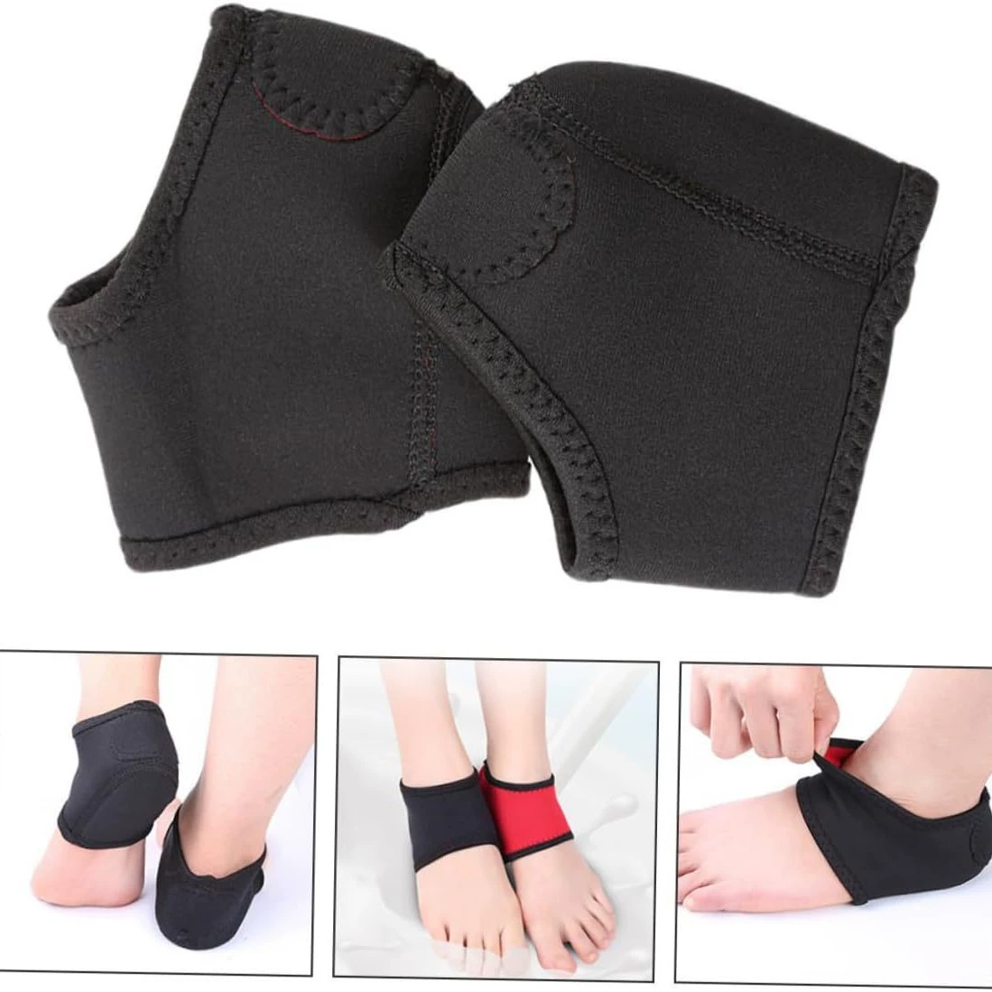 В наличии: оптовые неопреновые носки-накладки для пяток для мужчин и женщин, теплые, амортизирующие, дышащие защитные накладки для стоп.