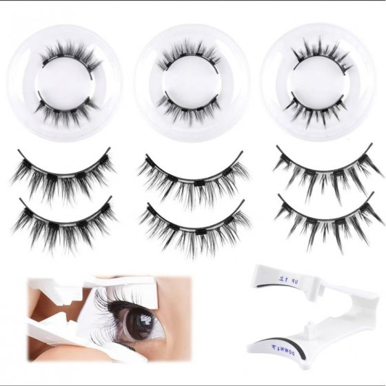 European and American Explosions Magnetic Absorbing False Eyelashes Natural Thick Magnetic Absorbing Eyelashes Cross-border Amazon Magnetic Absorbing Eyelashes suit