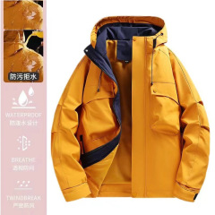 春秋新款冲锋衣男女山系户外防风防水透气徒步登山服夹克连帽外套