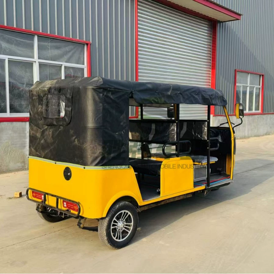 Трехколёсное такси TukTuk колесница, 12 мест четыре ряда, бензиновый и электрический варианты
