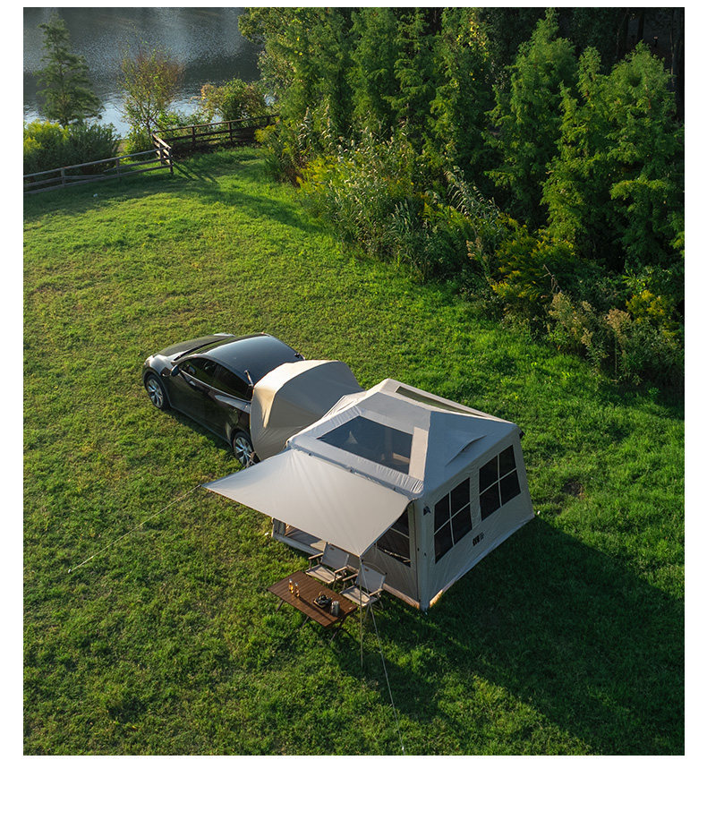 Explorer Water Cube Fully Automatic Inflatable Tent for Outdoor Camping, Overnight Rainproof Camping Gear, Integrated with the Vehicle Tail