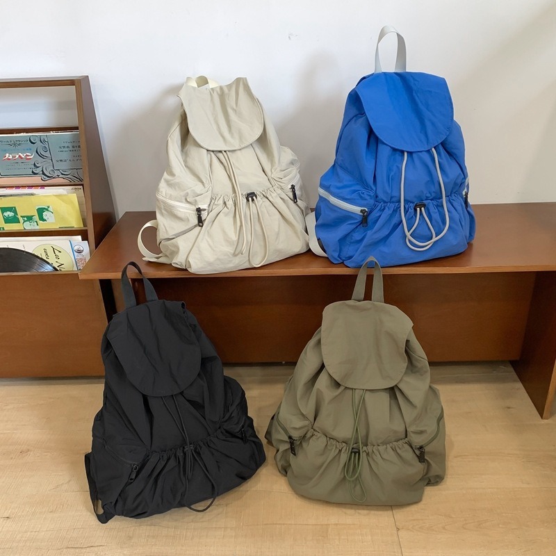 跨境批发双肩包学院风大容量书包大学生女抽绳设计背包女双肩书包|undefined