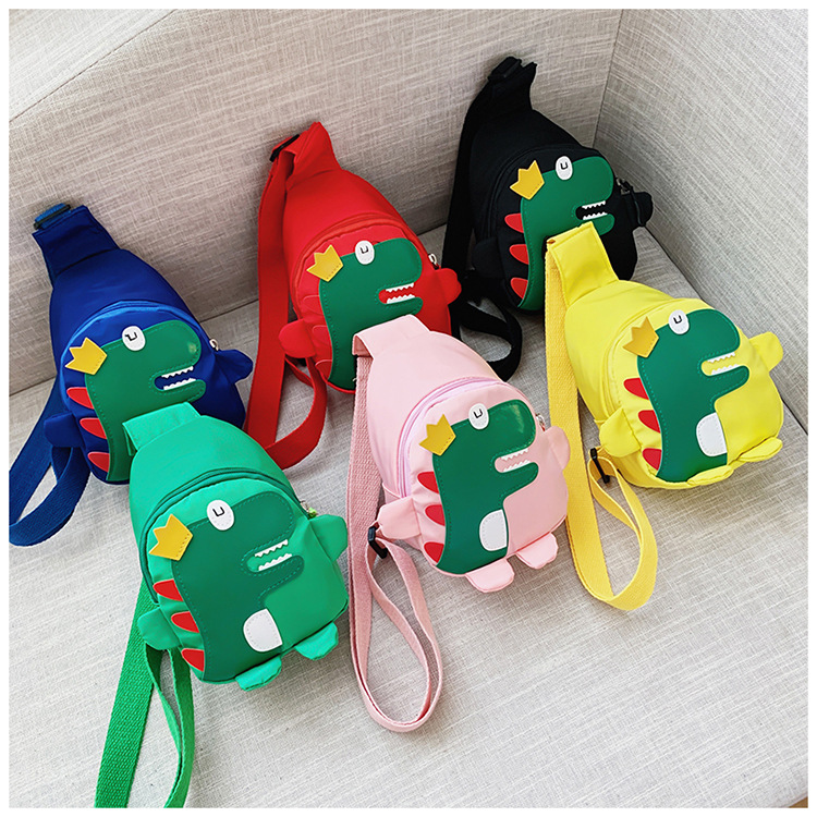 Bolsos para niños, lindos hombres y mujeres de moda, niños, estilo occidental, princesa, mini dinosaurio, dibujos animados, bolso de pecho de mensajero para bebé de un solo hombro