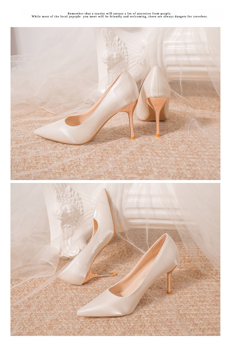 Women's Elegant Solid Color Point Toe Pumps display picture 12