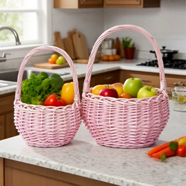 收纳篮/筐;植物工艺品;脏衣篮