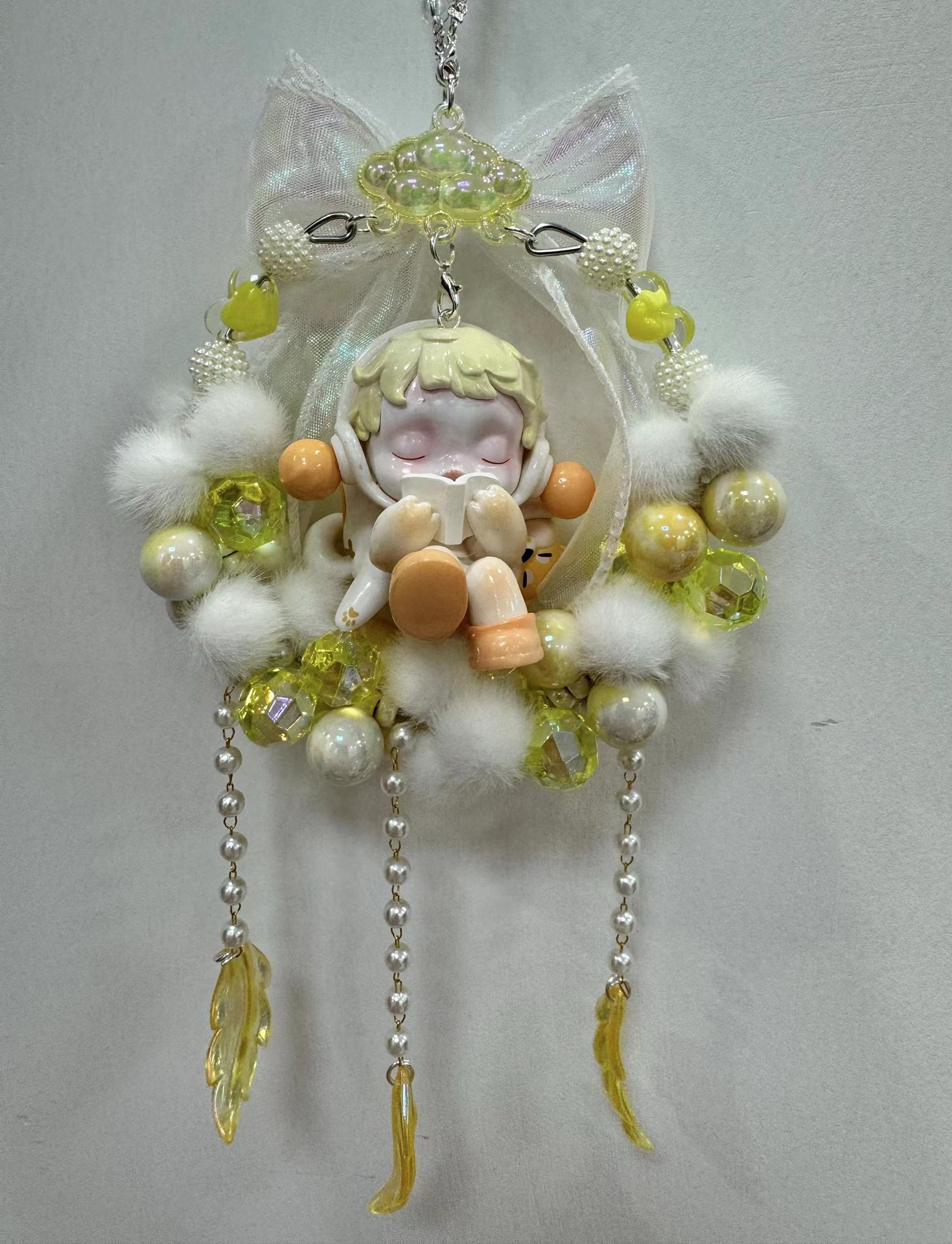 보라색 리본 스타일 아기