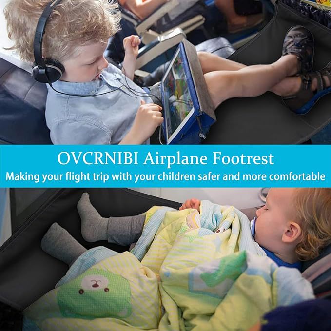 Children's aircraft lounge aircraft seat extender, retractable, essential items for children traveling