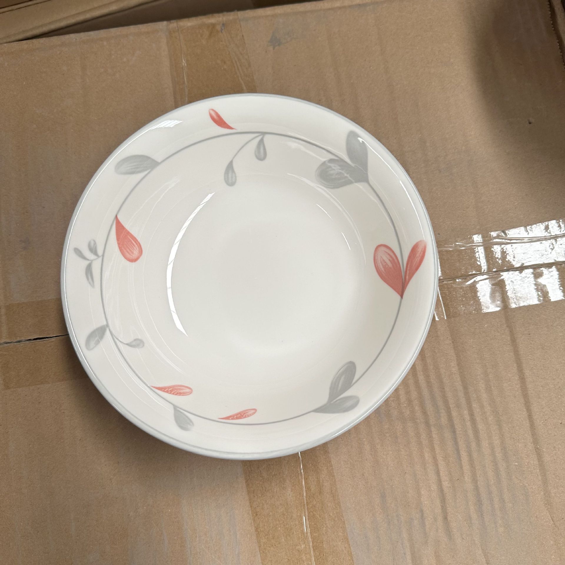 Cerámica de Shanxi de 7 pulgadas tazón de aire gran tazón esmaltado flores impresas regalo tazón de fideos cerámica dos yuanes puestos