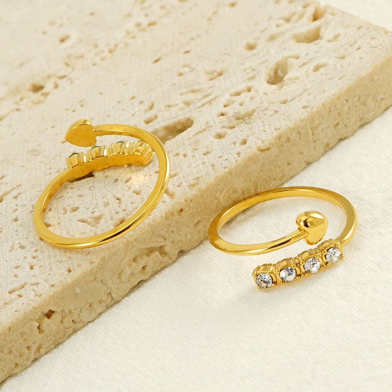 2025 nuevo temperamento salvaje diseño de nicho anillo femenino con incrustaciones de diamantes personalidad moda exquisito anillo abierto femenino