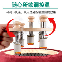 Warm moxibustion treasure wooden smoke filter moxibustion box round oval portable moxa stick wooden hanging moxibustion waist leg back home