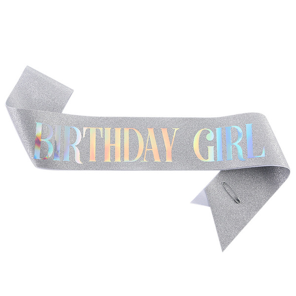 Cross-border birthday party glitter shoulder strap etiquette belt…