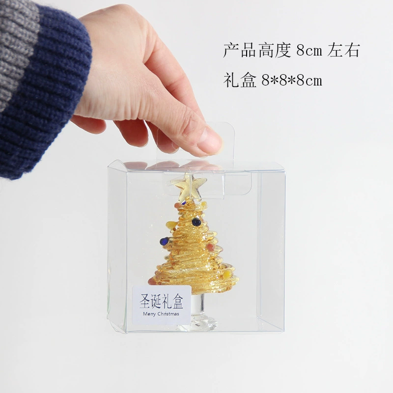 Glass holiday ornament, assorted gift box styles, handmade fragile decorations 4.5–13 cm
