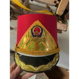 新款小学生鼓号队高帽仪仗队升旗手演出乐队帽子军鼓队服装指挥帽