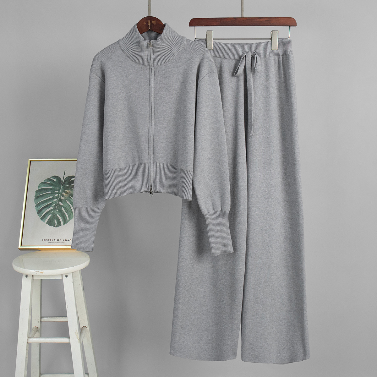 Suéter de punto elegante para mujer con doble cremallera slim_voghion.com