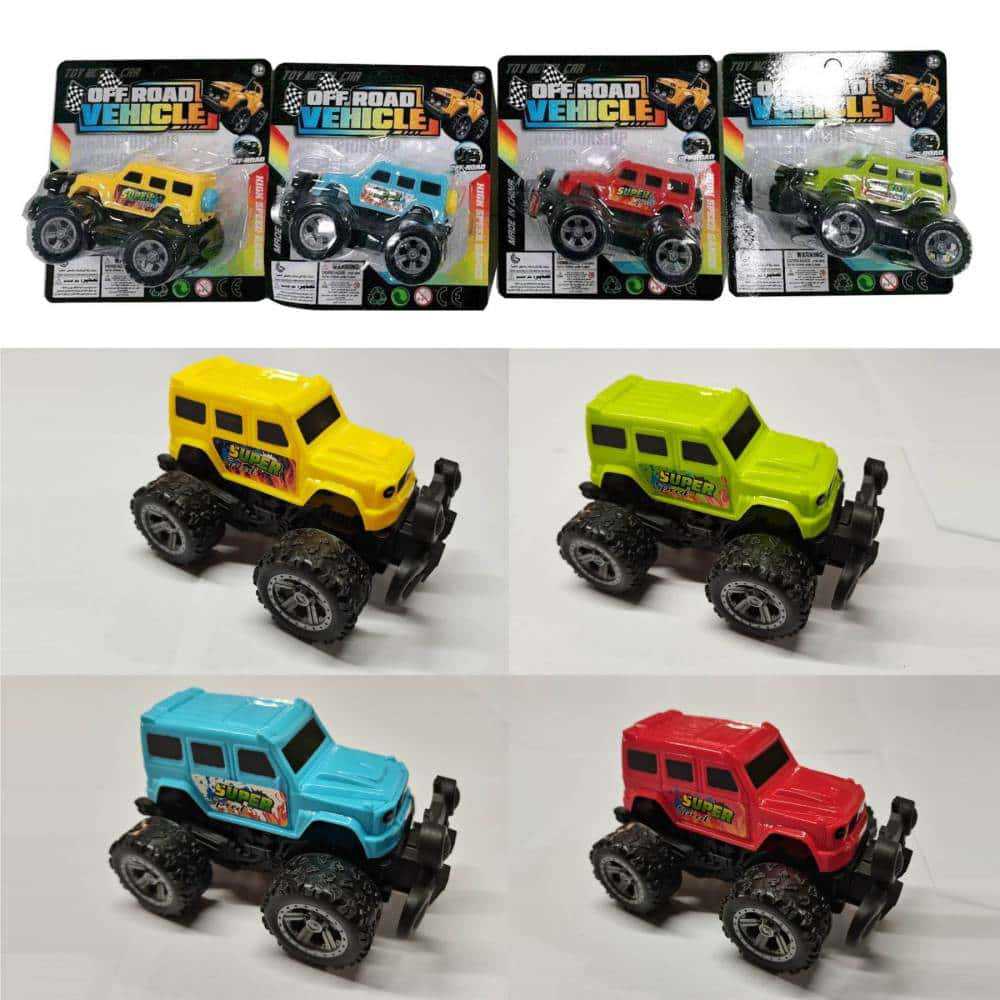Coche de juguete infantil de tracción trasera inercia acrobacia modelo de vehículo todoterreno jardín de infantes resistente a la caída de juguetes al por mayor