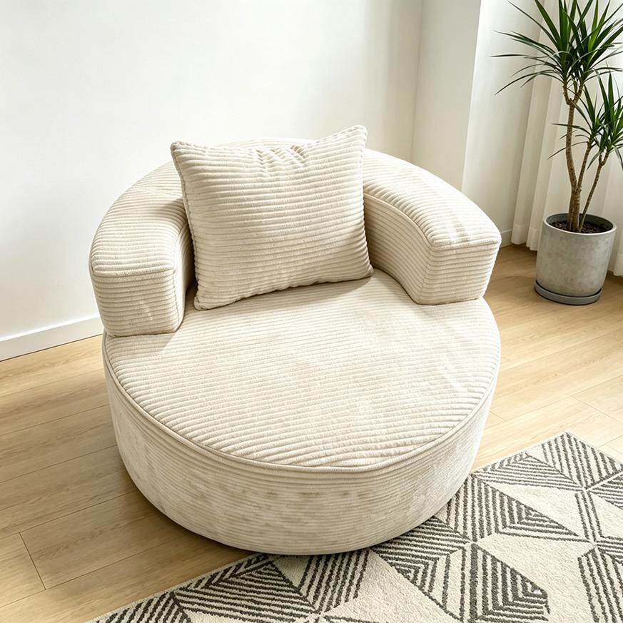 Sofá de compresión transfronteriza de comercio exterior sofá perezoso redondo para dormir y acostarse en la sala de estar dormitorio simple ocio sofá individual