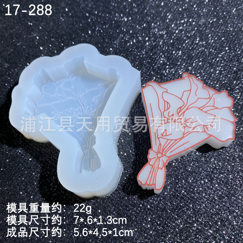 Rose Tulip flor de cerezo ramo girasol modelado molde de silicona epoxi molde de yeso molde de aromaterapia