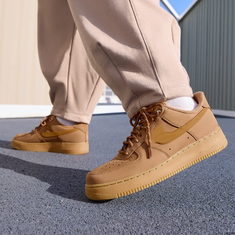 Putian Pure Original High Version Men's and Women's Sneakers Air Force 1 Wheat-Colored Air Force One Casual Sports Shoes