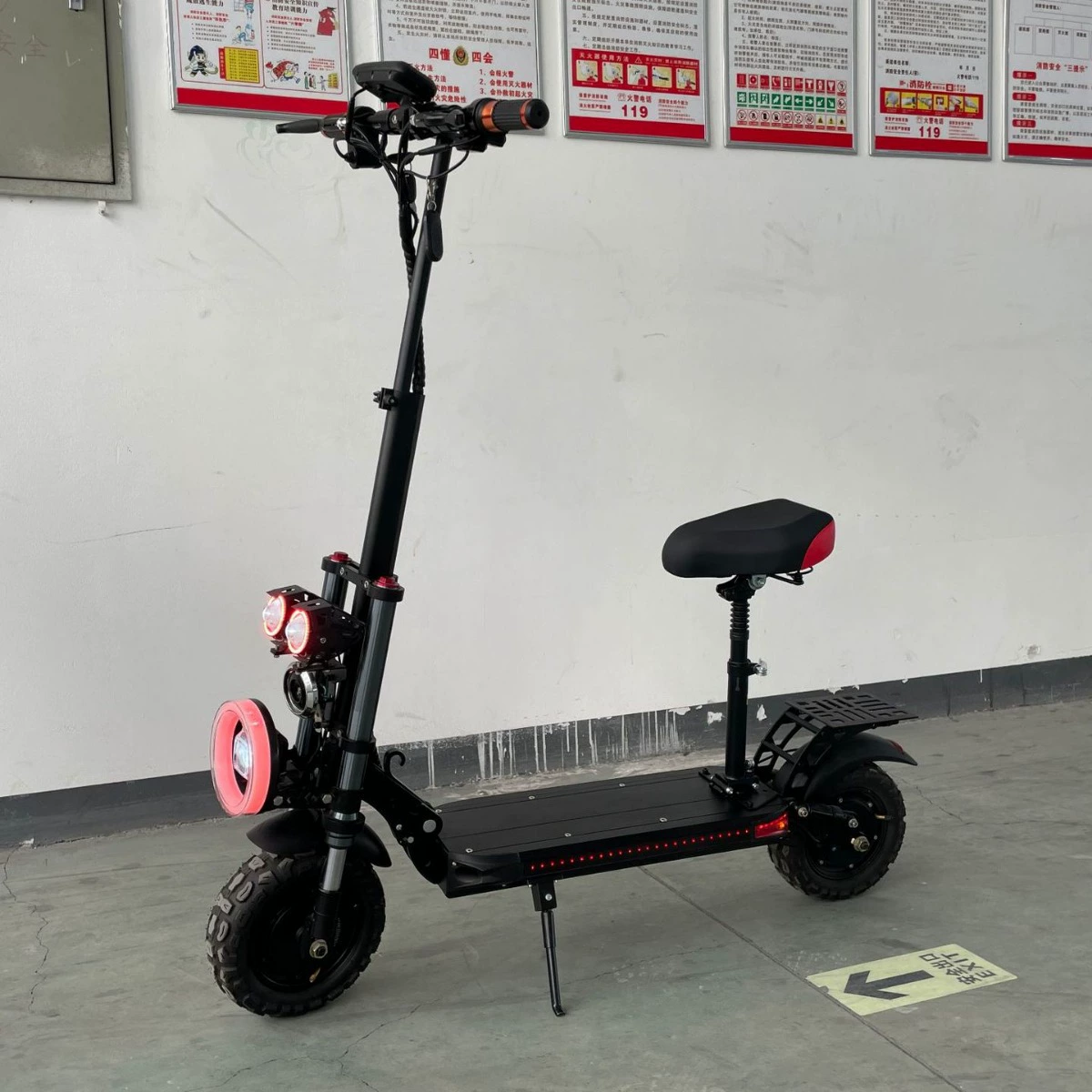 Высокоскоростной скейтборд 2400 Вт электрический скутер 11-дюймовый скутер с двойным приводом заводской двойной привод внедорожный Электрический скутер