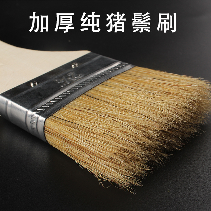 cepillo de pelo de cerdo puro espesado cepillo de madera industrial a prueba de agua cepillo de pintura limpio cepillo de pelo corto resistente a altas temperaturas cepillo de barbacoa anticorrosivo