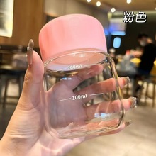 新款高颜值抖音同款迷你胖胖杯摇摇杯便携式水杯高硼硅玻璃杯