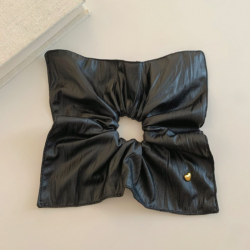 韩系高级感格纹蝴蝶结方巾大肠发圈女时尚百搭扎低马尾发绳头饰品|undefined