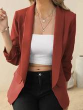 欧洲站2024春秋新款修身系带显瘦休闲气质职业女装办公室西装外套