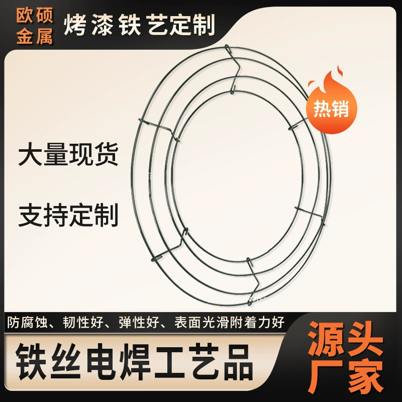 Кованый Венок Железная Проволока Сварочные Ремесла Иностранный Праздничный Подарок Украшение Рождественская Краска Цвет Кольцевания Проволоки