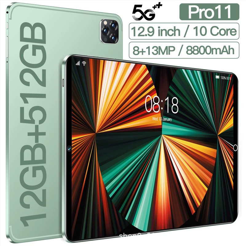 Smart tablet pro11, Android, 10-inch, 4G & Bluetooth, multi‑memory options