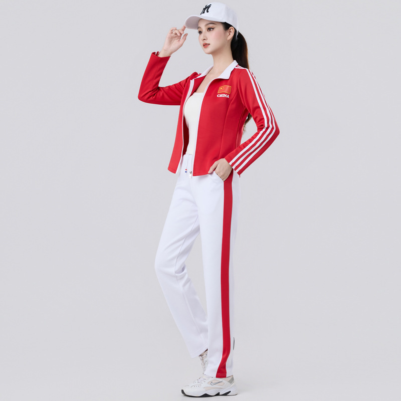 洛神广场舞服装新款套装秋冬季休闲运动健身服团队表演演出舞蹈服|undefined