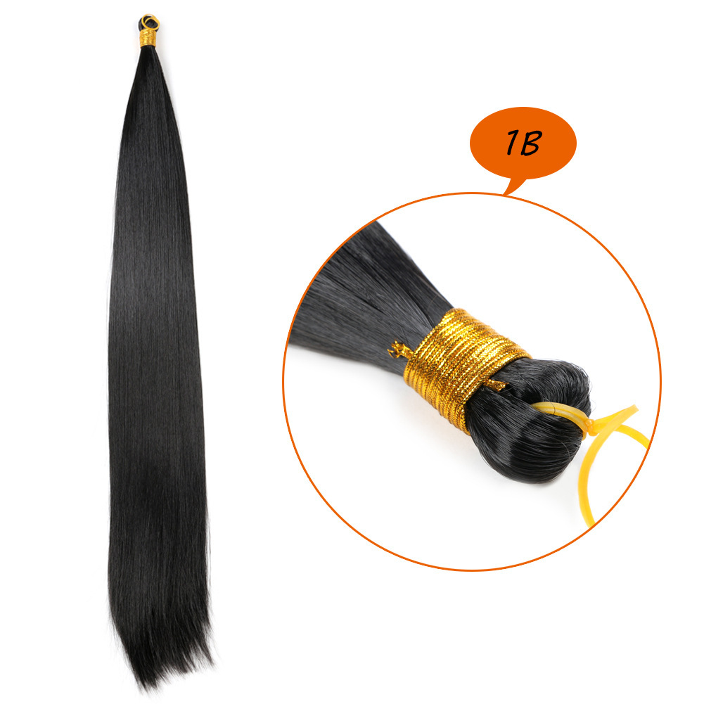 Perücke nahtlose Haarverlängerungen Dreadlocks Perücke gerades Massenhaar Hochtemperatur-Drahtperücke Haarverlängerungen gerader Haargriff_voghion.com