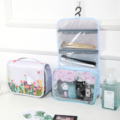新款旅行出差時尚便攜化妝包家用多功能洗漱用品收納包掛鈎洗漱包