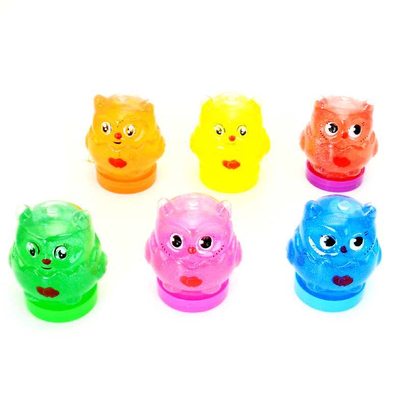 Nuevo tamaño pequeño búho cristal barro colorido animal nuevo delgado cristal suelo juguetes para niños