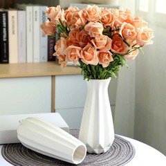 Ceramic Vase European INS Style Ornament Creative Desk Craft Living Room Cross-border Biscuit Simple White Porcelain Decor