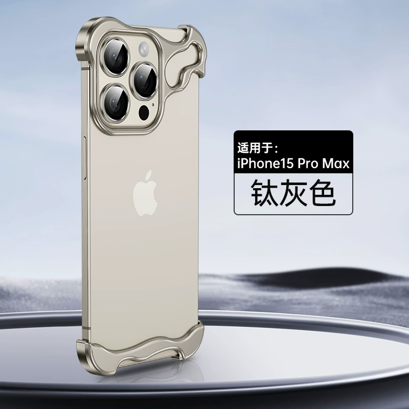 Металлическая накладка на телефон (совместима с iPhone 12–15), защита приподнятого объектива, slim дизайн