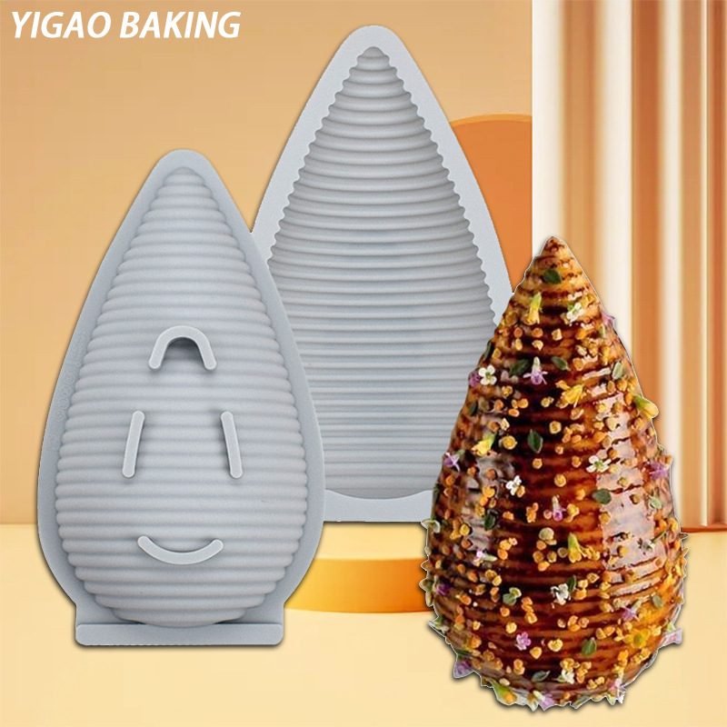 Yicao spot wholesale mousse cake mold single shell silicone mold DIY water droplets chocolate baking tools