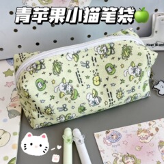 赤い本と同じかわいい青リンゴ猫高顔値ins風シンプル学生大容量収納袋文房具