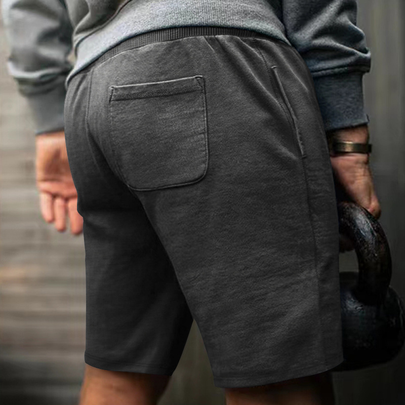 Été nouveau cordon lâche brossé peau amicale européenne décontracté sport hommes shorts tendance_voghion.com